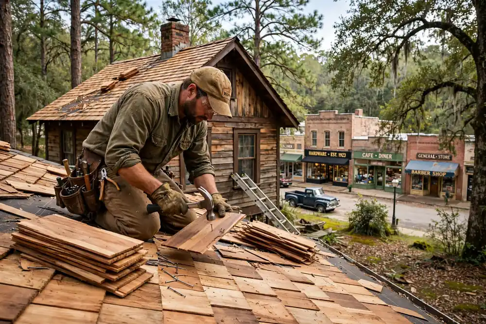 Reemplazo de techo Cedar Shake en Crockett, TX - Roof Replacement Pros, Huntsville, TX
