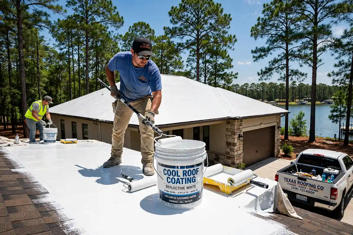 Reemplazo de techo refrigerado energéticamente eficiente en Conroe, TX - Roof Replacement Pros, Huntsville, TX
