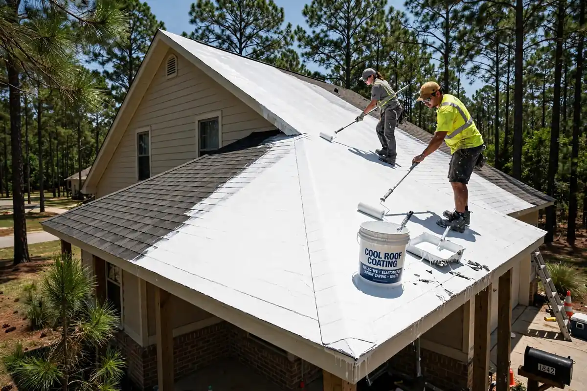 Reemplazo de techo refrigerado energéticamente eficiente en Shepherd, TX - Roof Replacement Pros, Huntsville, TX