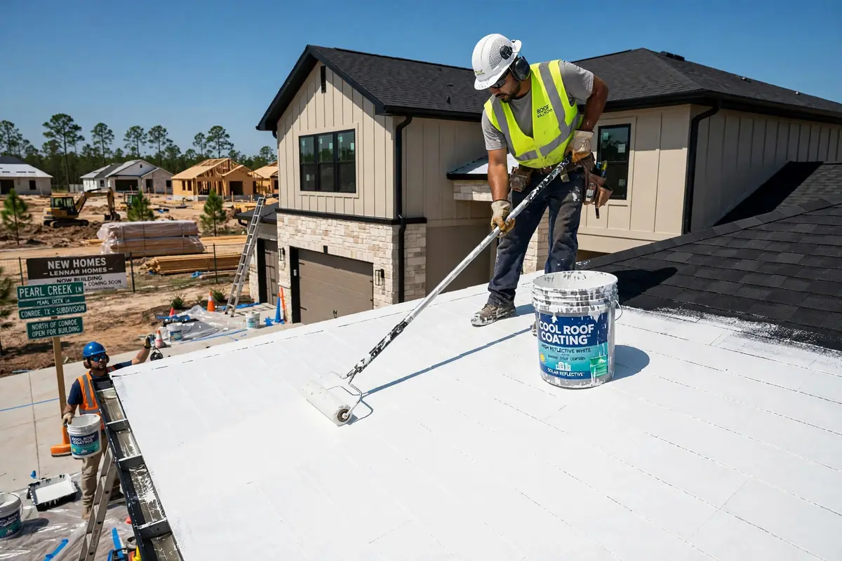 Reemplazo de techo refrigerado energéticamente eficiente en Willis, TX - Roof Replacement Pros, Huntsville, TX