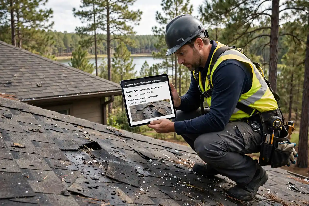 Sustitución de techo por reclamación de seguro en Conroe, TX - Roof Replacement Pros, Huntsville, TX