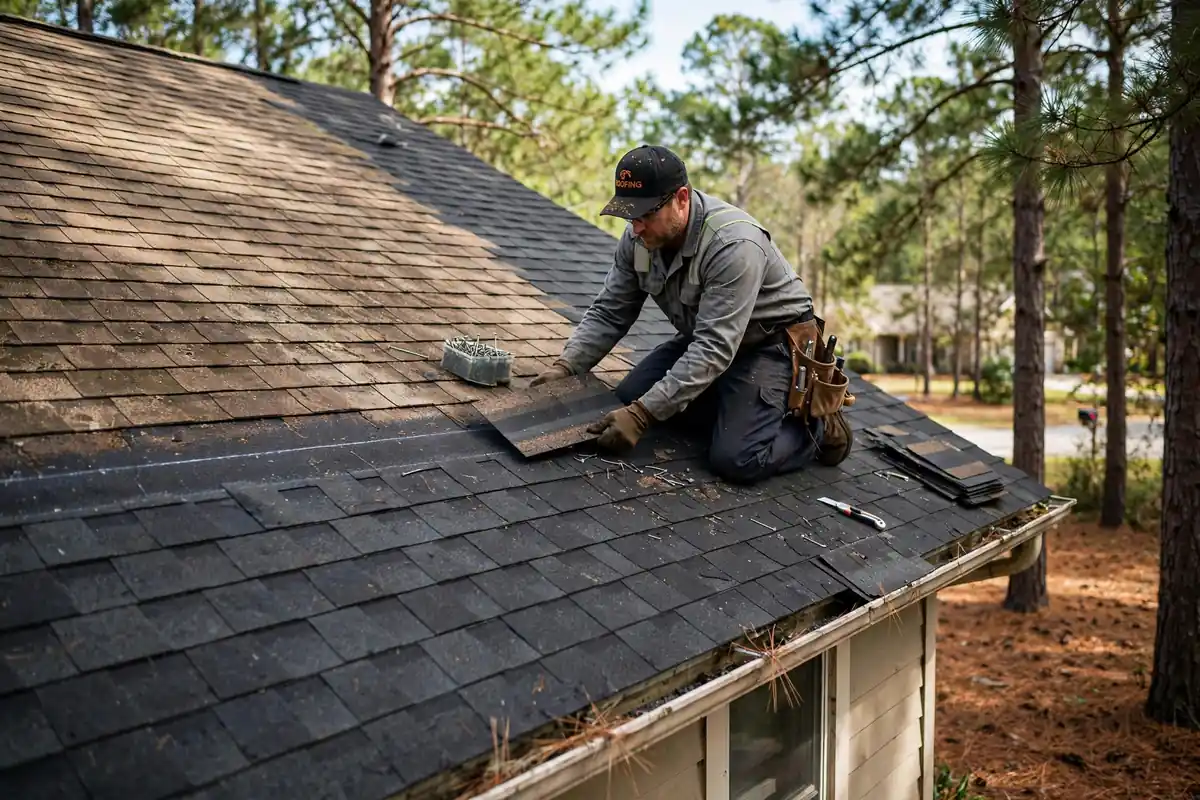 Reemplazo parcial del techo en Shepherd, TX - Roof Replacement Pros, Huntsville, TX