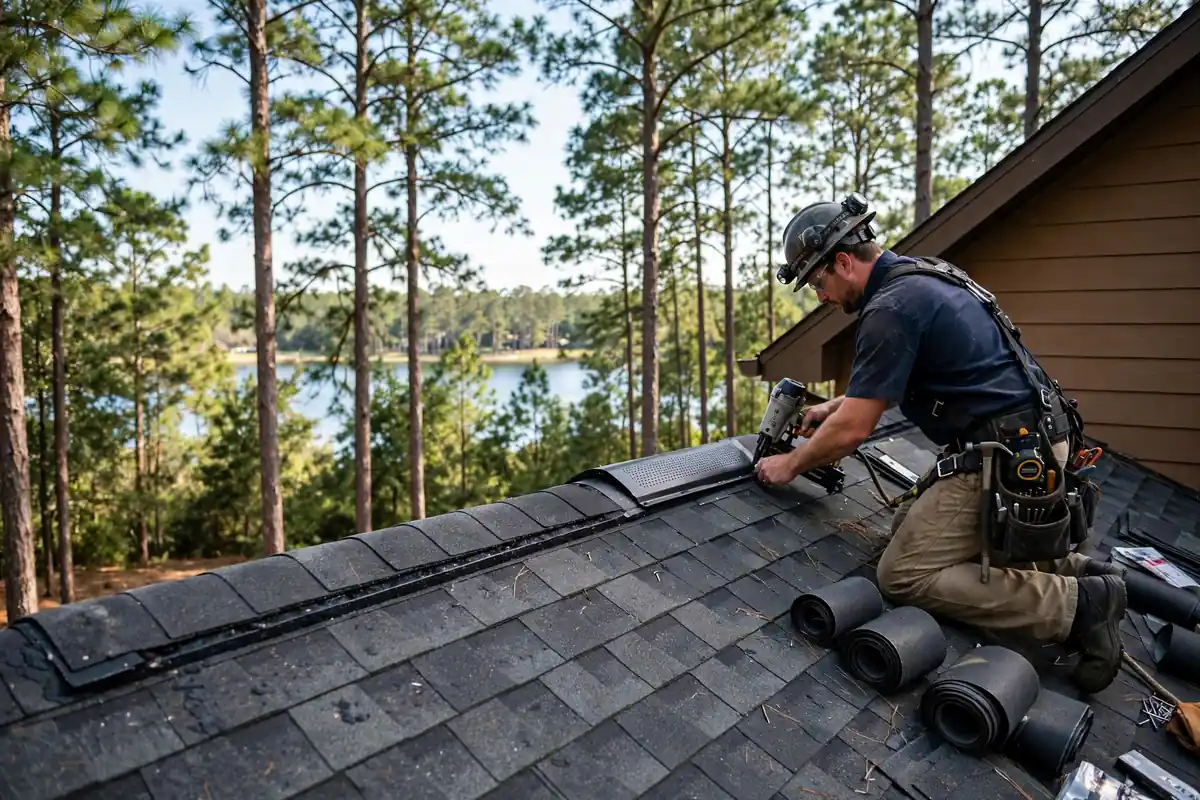 Mejora de la ventilación del techo en Conroe, TX - Roof Replacement Pros, Huntsville, TX