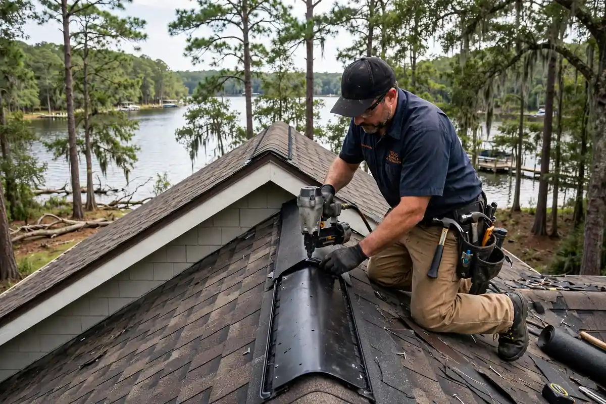 Mejora de la ventilación del techo en Livingston, TX - Roof Replacement Pros, Huntsville, TX