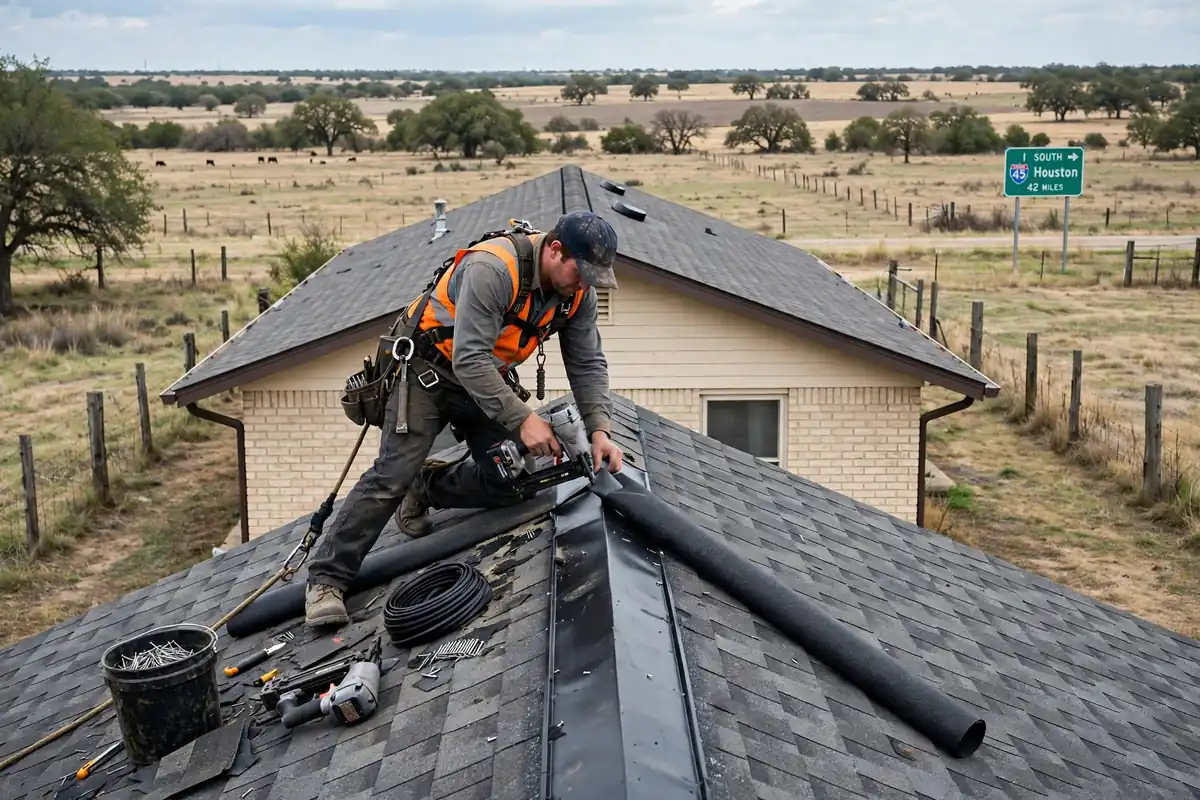 Mejora de la ventilación del techo en Madisonville, TX - Roof Replacement Pros, Huntsville, TX