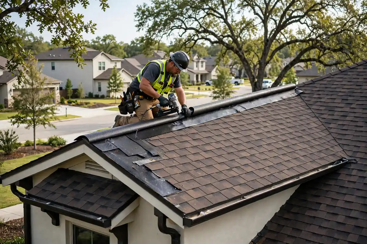 Mejora de la ventilación del techo en Montgomery, TX - Roof Replacement Pros, Huntsville, TX