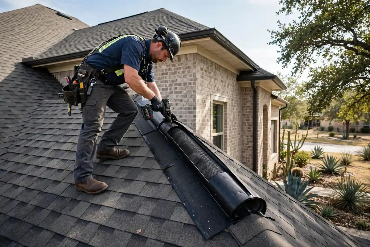 Mejora de la ventilación del techo en Huntsville, TX - Roof Replacement Pros, Huntsville, TX